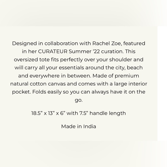 Le Bar Marche Beach Canvas Tote - Picture 5 of 5